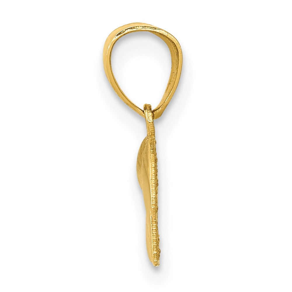 10k Polished Elephant Pendant-10K6014