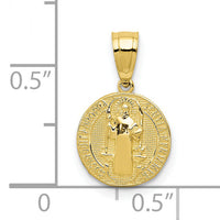 10k San Benito 2 Sided Round Small Pendant-10K6353