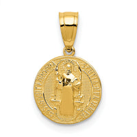 10k San Benito 2 Sided Round Small Pendant-10K6353