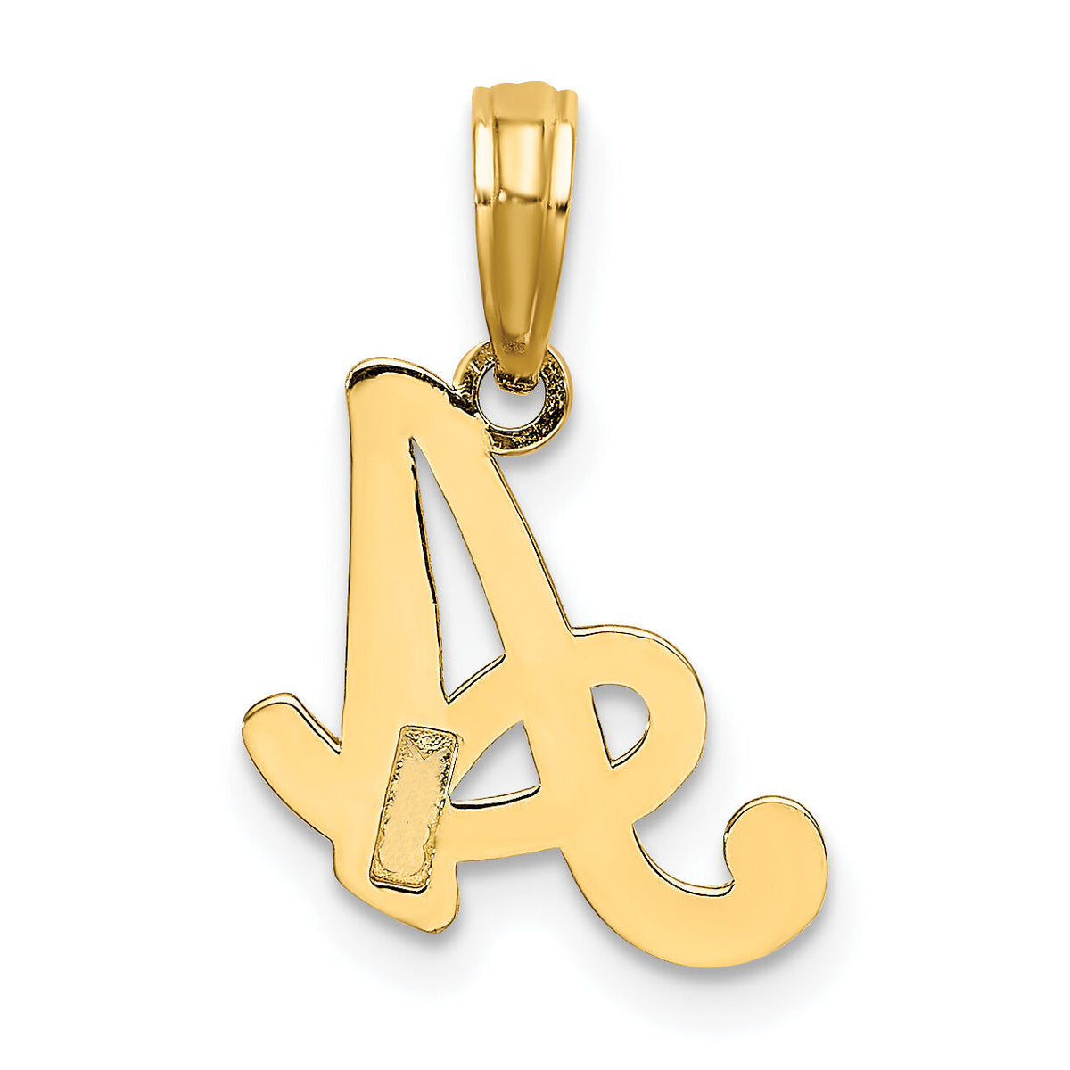 10K Polished A Script Initial Charm-10K6422A