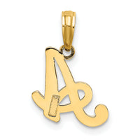 10K Polished A Script Initial Charm-10K6422A
