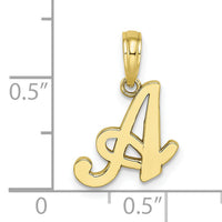 10K Polished A Script Initial Charm-10K6422A