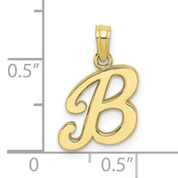 10K Polished B Script Initial Charm-10K6422B