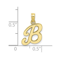 10K Polished B Script Initial Charm-10K6422B