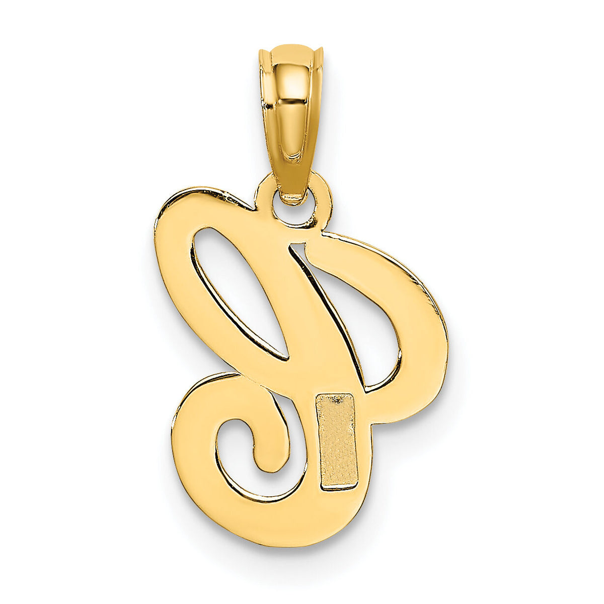 10K Polished C Script Initial Charm-10K6422C