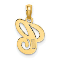 10K Polished C Script Initial Charm-10K6422C