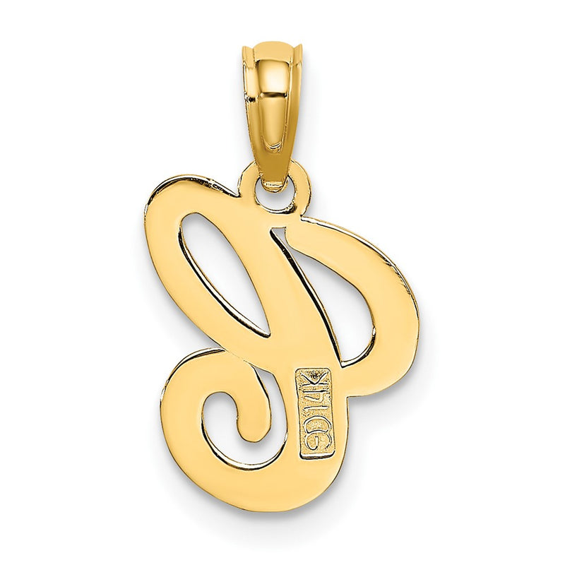 10K Polished C Script Initial Charm-10K6422C