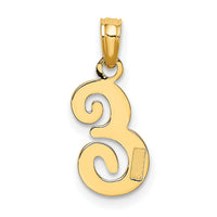 10K Polished E Script Initial Charm-10K6422E