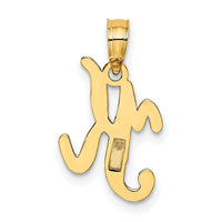 10K Polished K Script Initial Charm-10K6422K