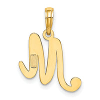 10K Polished M Script Initial Charm-10K6422M
