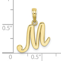 10K Polished M Script Initial Charm-10K6422M