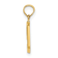 10K Polished T Script Initial Charm-10K6422T