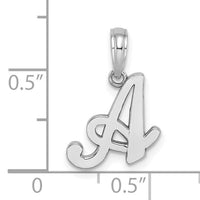 10K White Gold Polished A Script Initial Charm-10K6422WA