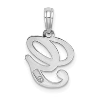 10K White Gold Polished G Script Initial Charm-10K6422WG