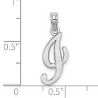 10K White Gold Polished I Script Initial Charm-10K6422WI