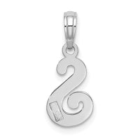 10K White Gold Polished S Script Initial Charm-10K6422WS