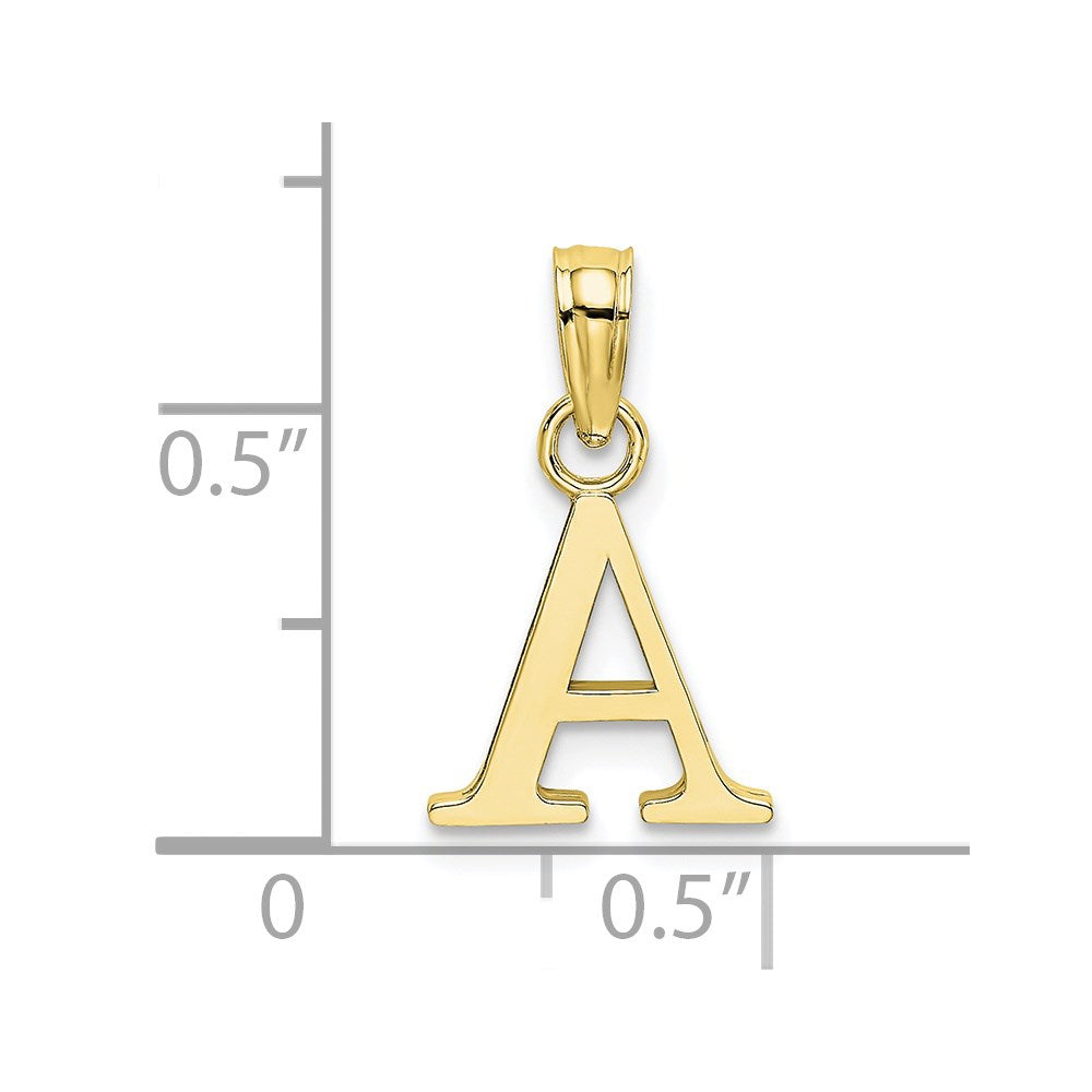 10K Polished A Block Initial Charm-10K6423A