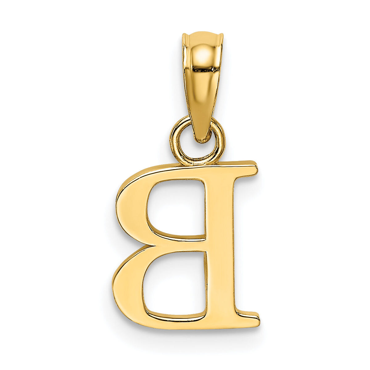 10K Polished B Block Initial Charm-10K6423B
