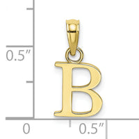 10K Polished B Block Initial Charm-10K6423B