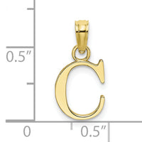 10K Polished C Block Initial Charm-10K6423C