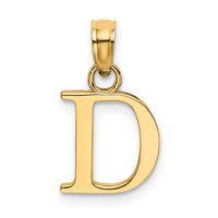 10K Polished D Block Initial Charm-10K6423D