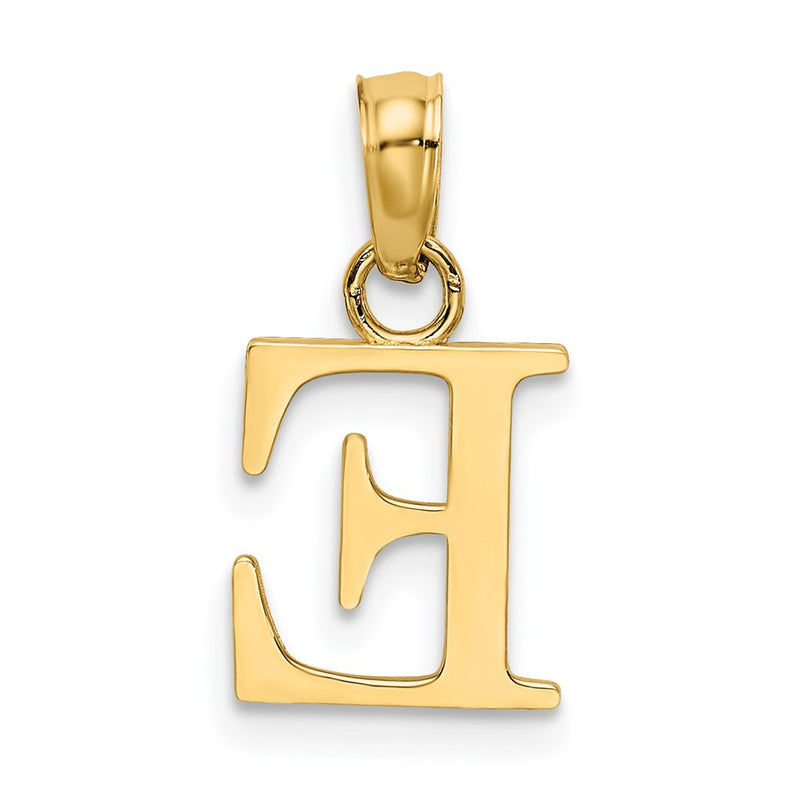 10K Polished E Block Initial Charm-10K6423E