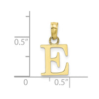 10K Polished E Block Initial Charm-10K6423E