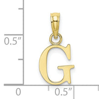 10K Polished G Block Initial Charm-10K6423G
