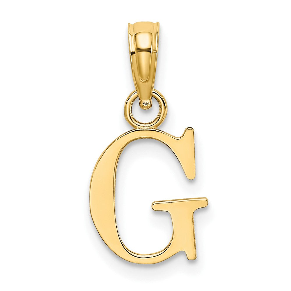 10K Polished G Block Initial Charm-10K6423G