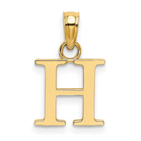 10K Polished H Block Initial Charm-10K6423H