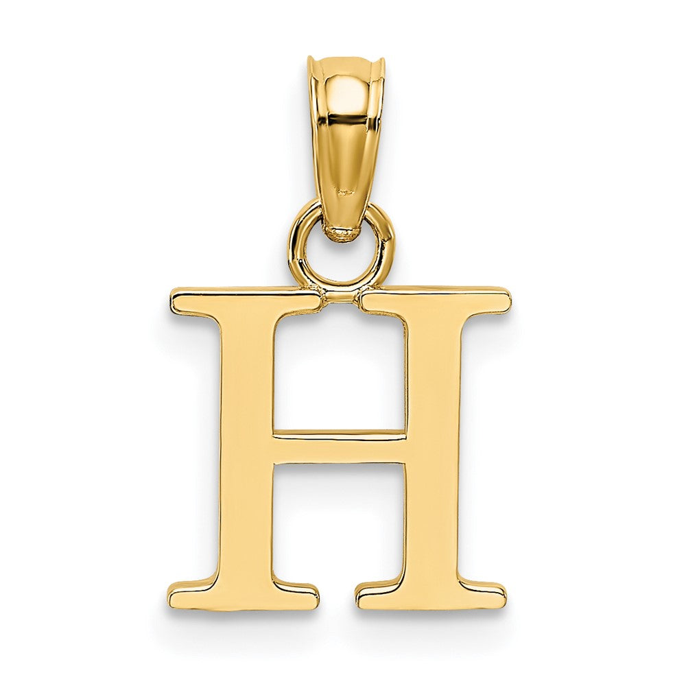 10K Polished H Block Initial Charm-10K6423H