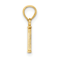 10K Polished I Block Initial Charm-10K6423I