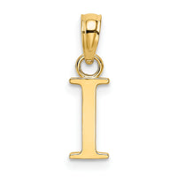 10K Polished I Block Initial Charm-10K6423I