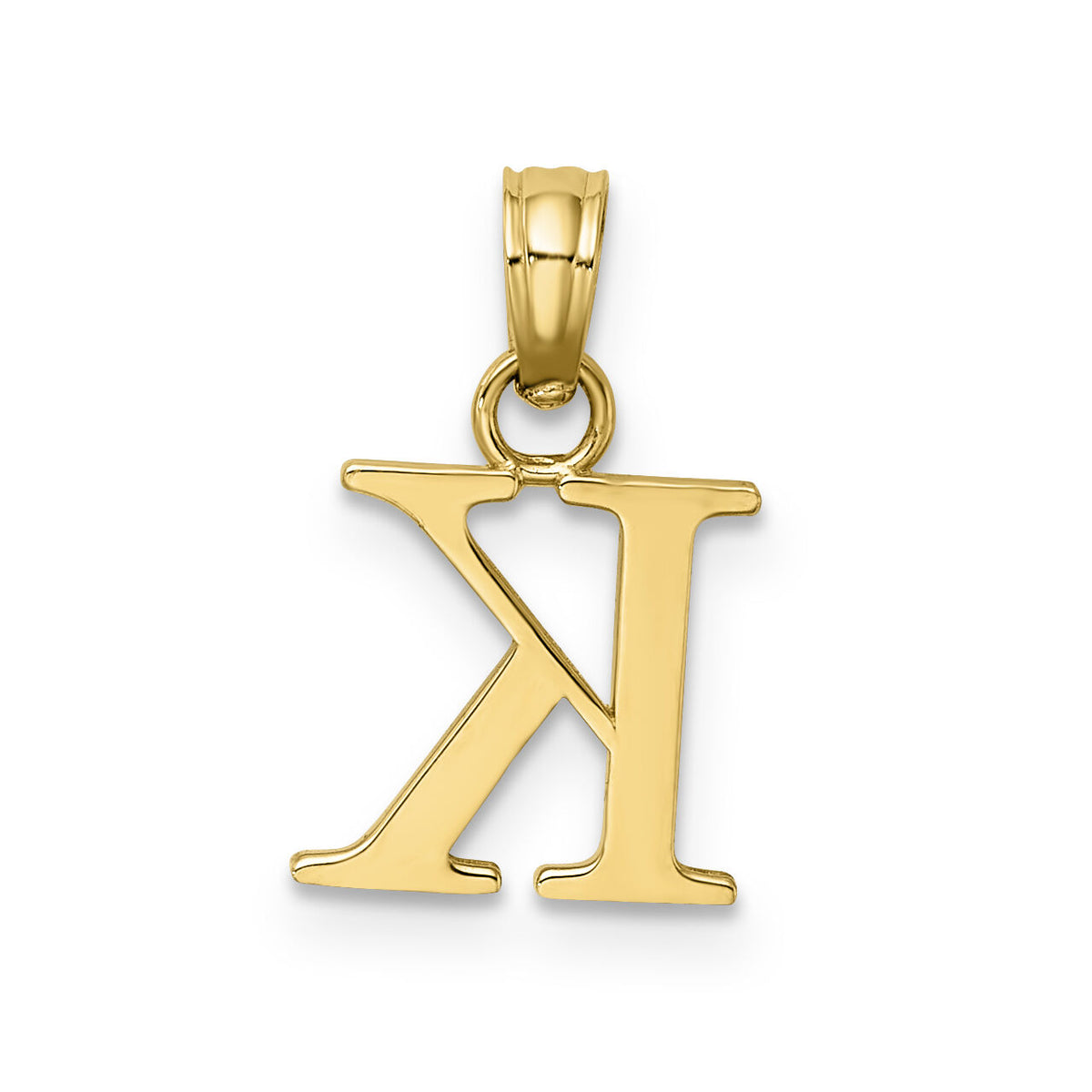 10K Polished K Block Initial Charm-10K6423K