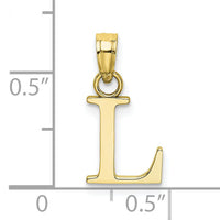 10K Polished L Block Initial Charm-10K6423L