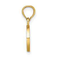 10K Polished O Block Initial Charm-10K6423O