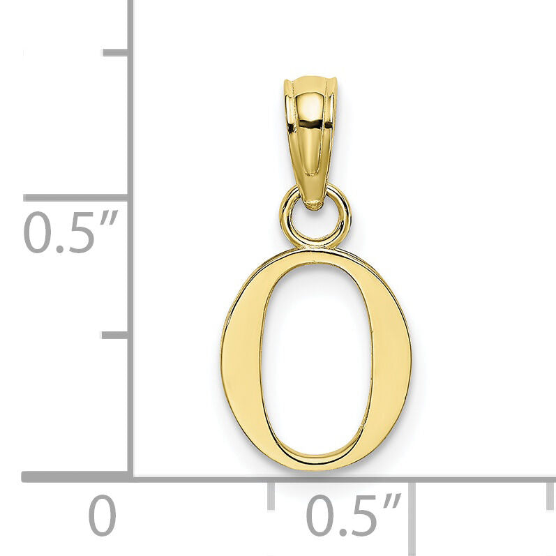10K Polished O Block Initial Charm-10K6423O