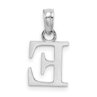 10K White Gold Polished E Block Initial Charm-10K6423WE