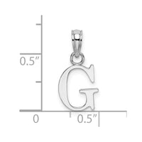 10K White Gold Polished G Block Initial Charm-10K6423WG