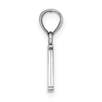 10K White Gold Polished I Block Initial Charm-10K6423WI