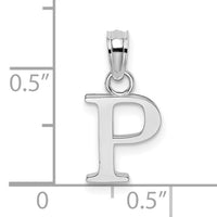 10K White Gold Polished P Block Initial Charm-10K6423WP
