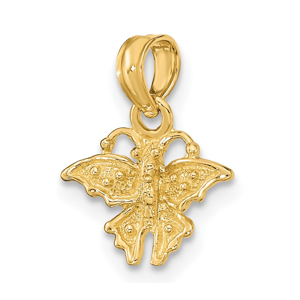 10K Textured Mini Butterfly Charm-10K6429