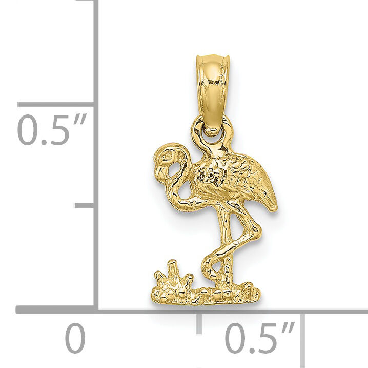 10K Mini Flamingo Charm-10K6433