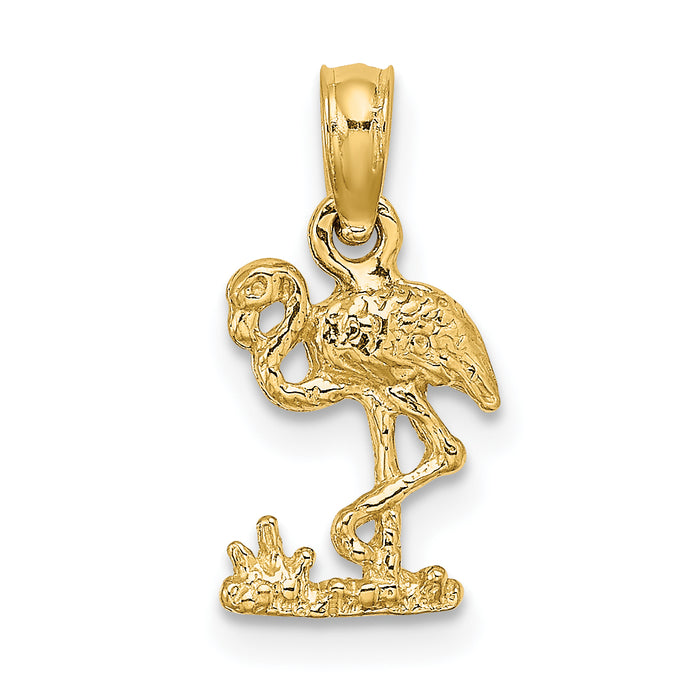 10K Mini Flamingo Charm-10K6433