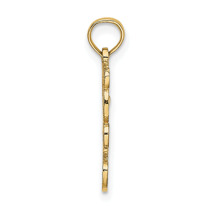 10K Cut Out Teddy Bear Charm-10K6439