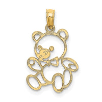 10K Cut Out Teddy Bear Charm-10K6439