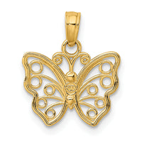 10K Cut-Out Small Butterfly Charm-10K6443