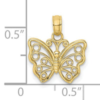 10K Cut-Out Small Butterfly Charm-10K6443