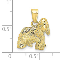10K 2-D Cocker Spaniel Dog Charm-10K6451