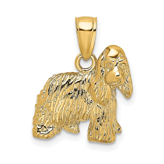 10K 2-D Cocker Spaniel Dog Charm-10K6451